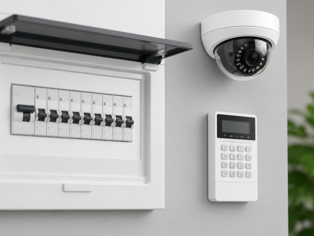 Electrical panel, CCTV and alarm keypad