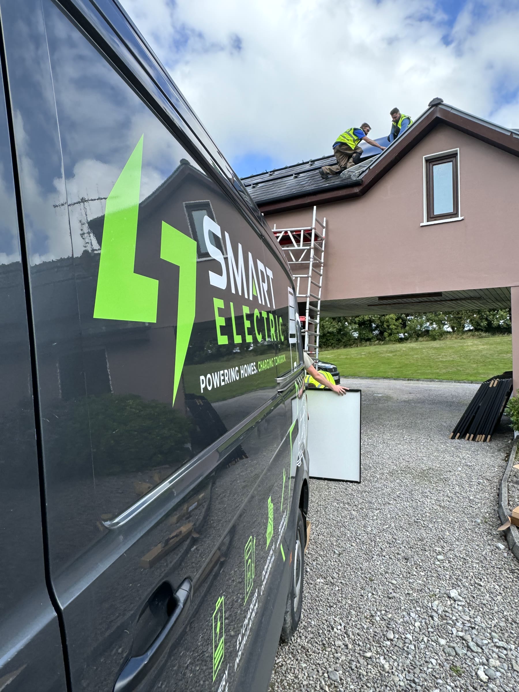 Solar panels fitted neatly to a home