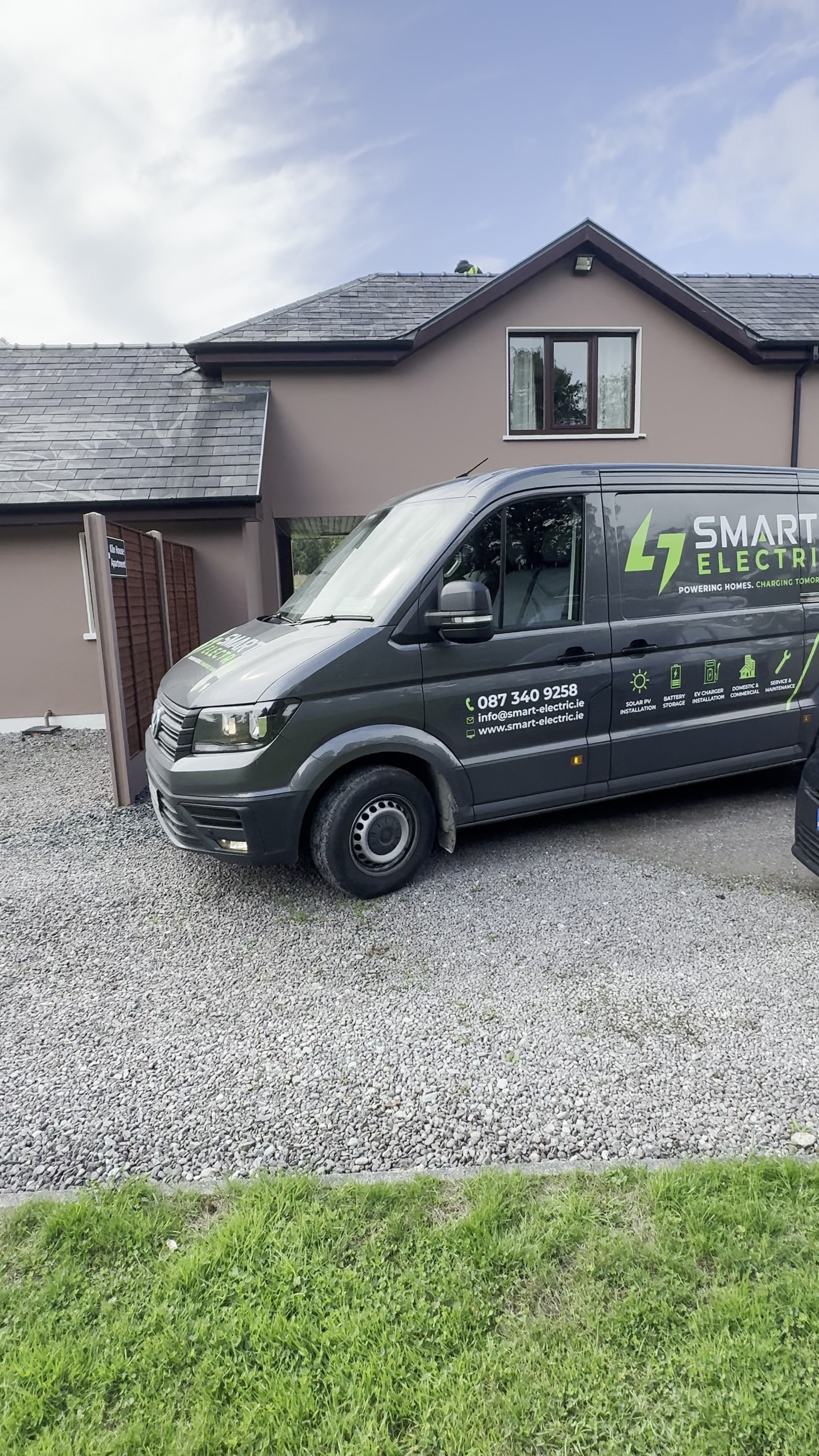 Smart Electric solar panels on a home